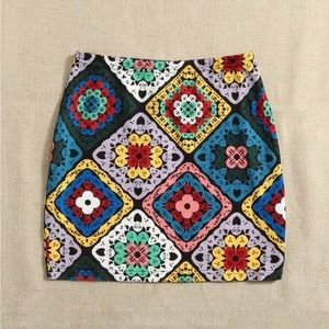 WOMENS XL COLORFUL DESIGN MINI SKIRT